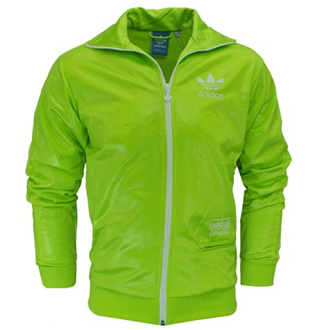 adidas jacke neon grün|Green .